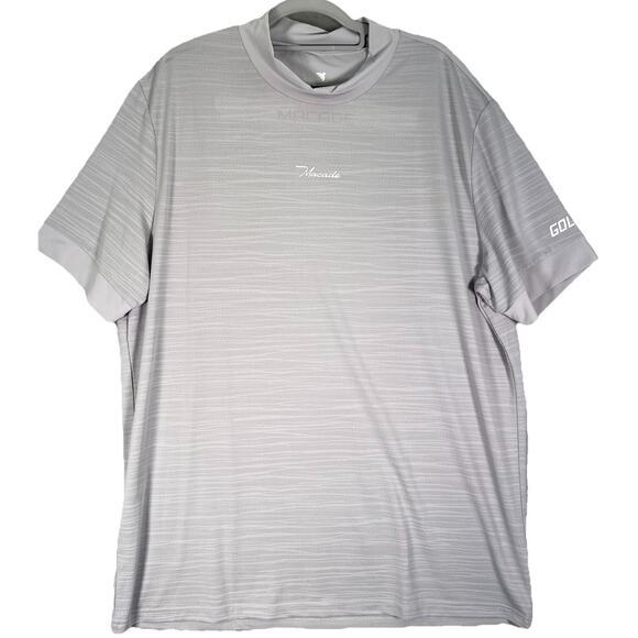 Macade Golf Concept Shirt Mens Size XXL Gray Short Sleeve Geometric Stretch - Picture 1 of 9